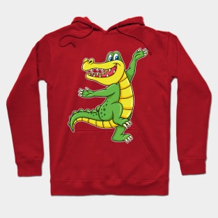 Dancing crocodile cartoon character Hoodie